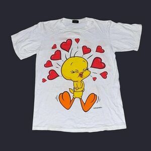 Vintage 1994 Changes Tweety “Hugs & Kisses” Looney Tunes T-Shirt